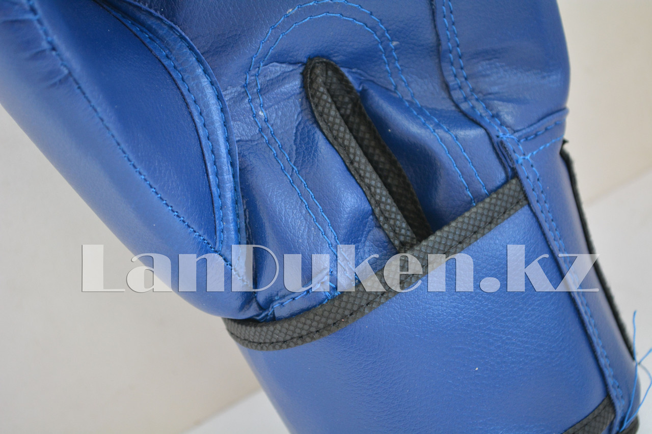 Боксерские перчатки OZ-12 синие с черно-синей застежкой - фото 6 - id-p63114645