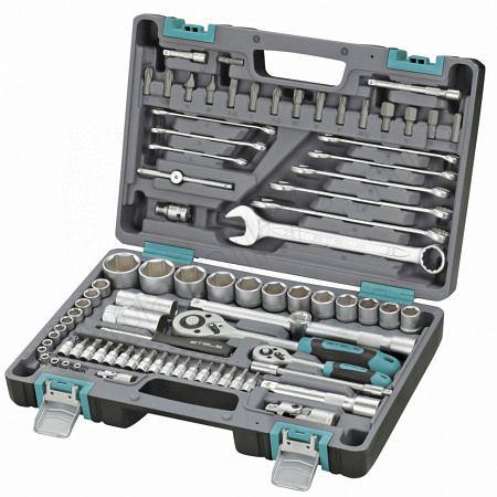 Набор инструментов 1\2",1\4",CrV,пластиковый кейс 82 предм.пр-во Германия STELS 14105