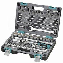 Набор инструментов 1\2",1\4",CrV,пластиковый кейс 82 предм.пр-во Германия STELS 14105