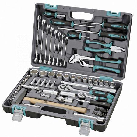Набор инструментов 1\2",1\4",CrV,пластиковый кейс 76 предм.пр-во Германия STELS 14104