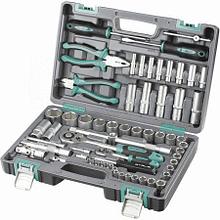 Набор инструментов 1\2",1\4",CrV,пластиковый кейс 69 предм.пр-во Германия STELS 14108