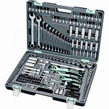 Набор инструментов 1\4",3\8",1\2"CrV,S2 усиленный кейс 216 предм.пр-во Германия STELS 14115