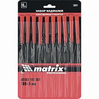 Набор надфилей 180 х5мм,10 шт.пластиковые рукоятки Матрикс арт.15824