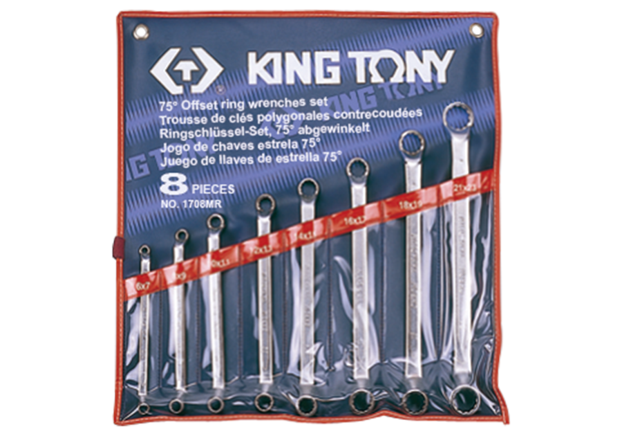 Набор накидных ключей KING TONY 1708MR (8 предметов)