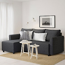 Диван-кровать угловой с отд д/хран БРИССУНД темно-серый IKEA, ИКЕА, фото 2