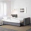 Диван-кровать угловой с отд д/хран ГИММАРП светло-серый IKEA, ИКЕА, фото 2