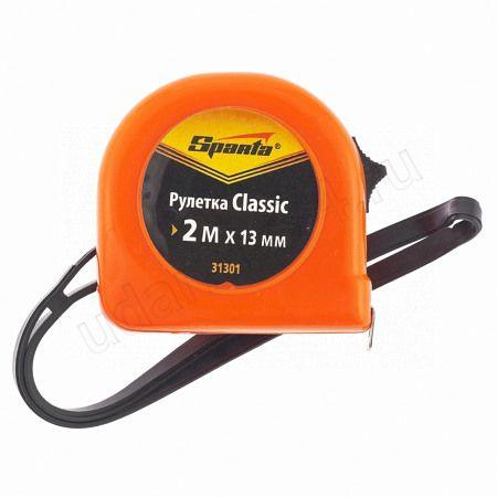 Рулетка 2м х13мм Classic Sparta пластиковый корпус арт.31301