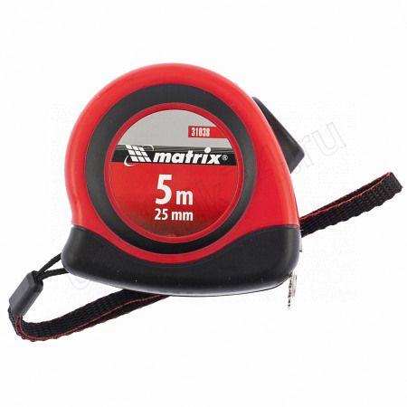 Рулетка 5м х25мм Status autostop magnet,двухкомпонентный корпус,зацеп с магнитом Матрикс 31038