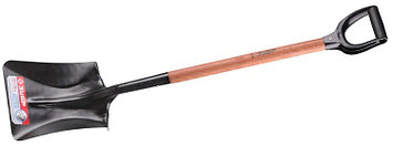 Лопата ЗУБР "МАСТЕР" ЗАВИДОВО совковая, деревянный черенок из дуба, пластиковая рукоятка, 320х250x1200мм, фото 2
