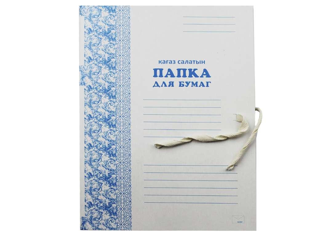 Папка с завязками KUVERT, А4 формат, мелованный картон, 300 гр, белая