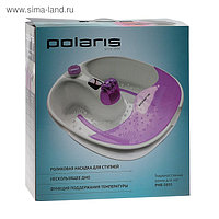 Массажная ванночка Polaris PMB0805, для ног, 80 Вт, бело-фиолетовая