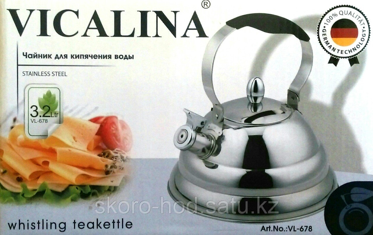 Чайник со свистком VICALINA, 3,2 литра
