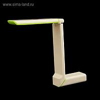 Лампа настольная LED "Лорд" сенсорная, USB белая с зелёным 23,5х28,5х4,7 см