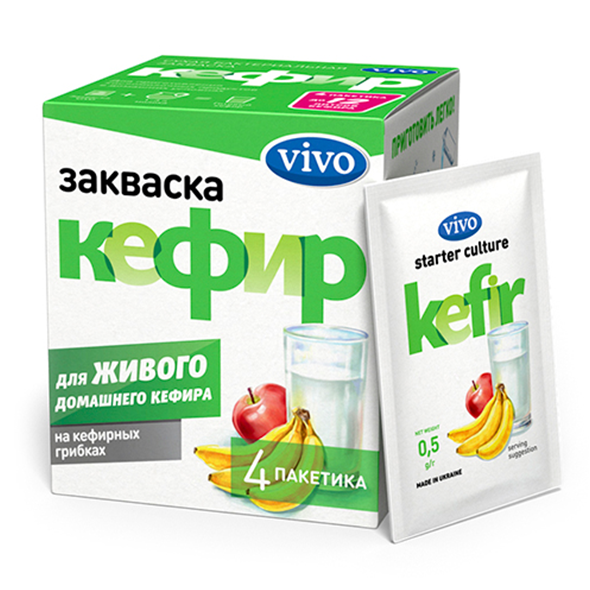 Закваска Кефир VIVO (4 пакета)