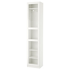 Гардероб ПАКС белый, Тисседаль стекло ИКЕА, IKEA , фото 2