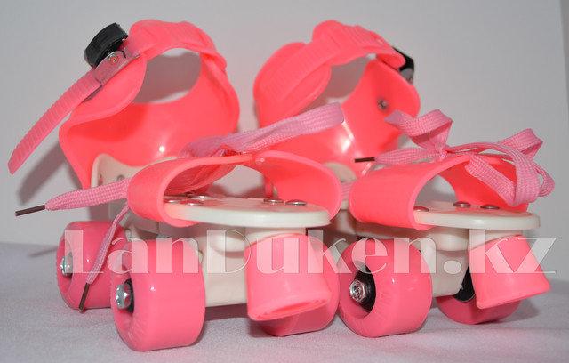 Ролики квады 4-х колесные раздвижные розовые - фото 4 - id-p51463059