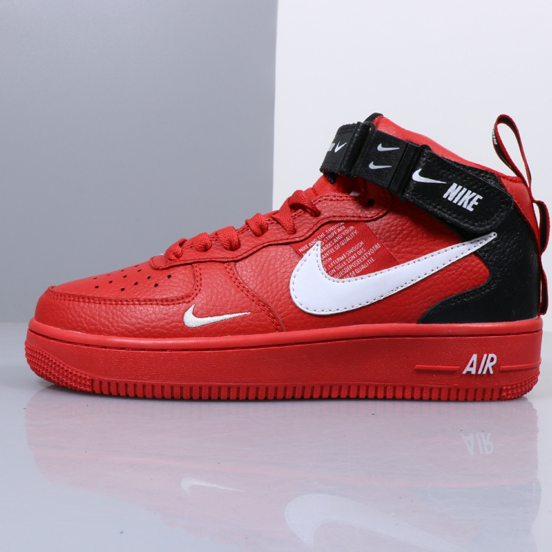 Nikе Air Force 1 Utility Mid "Red" (36-45) - фото 1 - id-p63180427