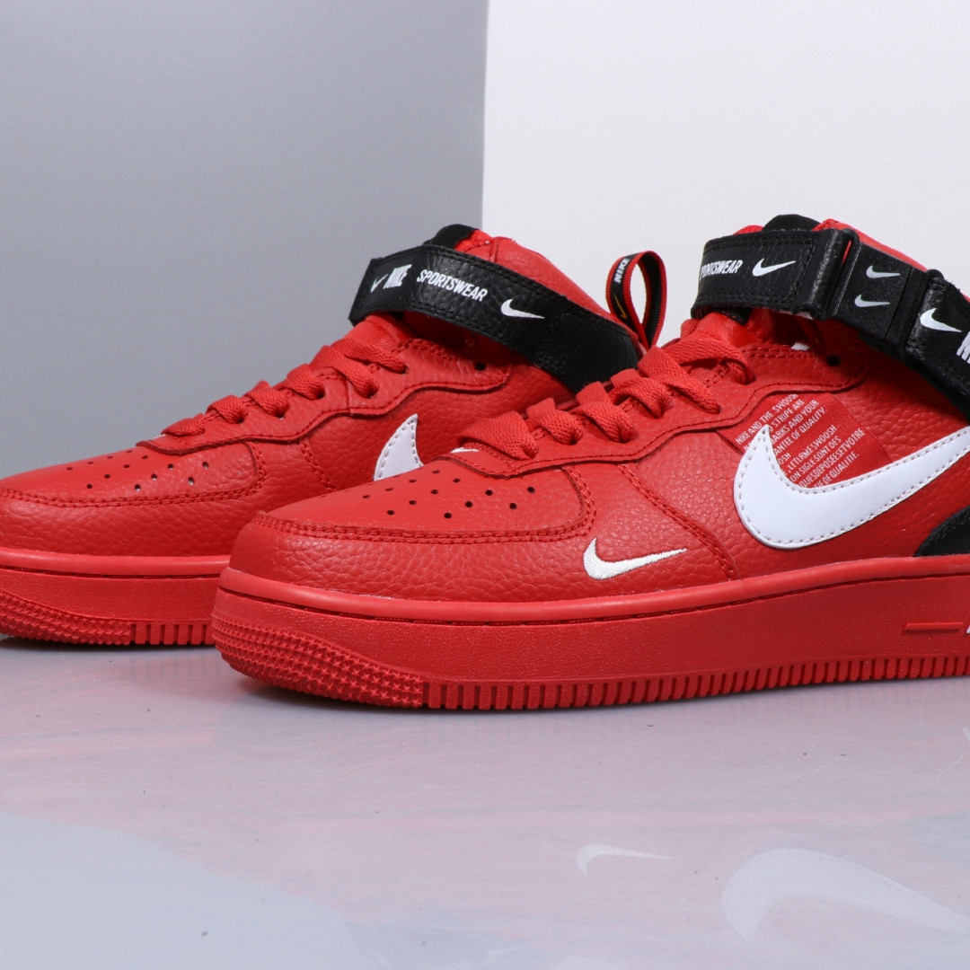 Nikе Air Force 1 Utility Mid "Red" (36-45) - фото 7 - id-p63180427