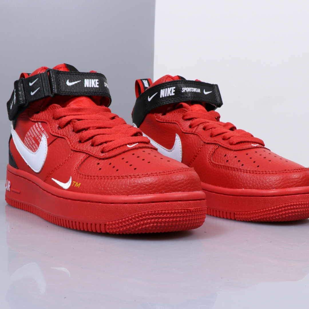 Nikе Air Force 1 Utility Mid "Red" (36-45) - фото 5 - id-p63180427
