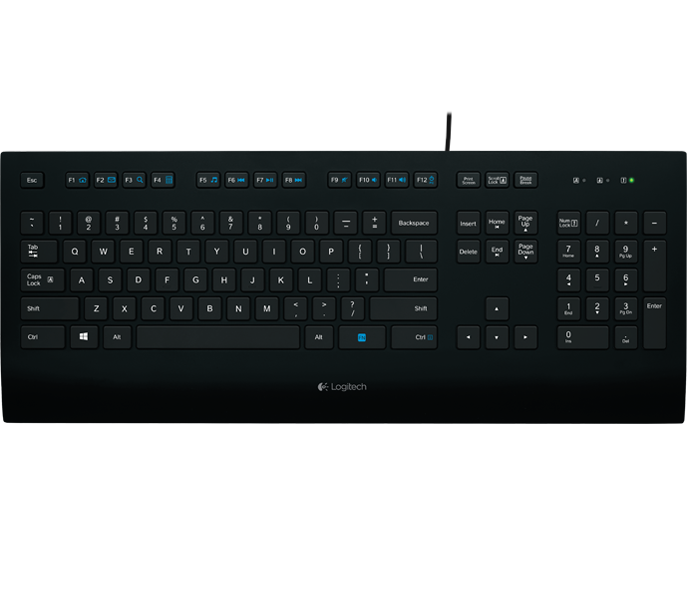 Logitech 920-005215 Клавиатура проводная K280e Corded Keyboard Black USB - фото 4 - id-p63180624