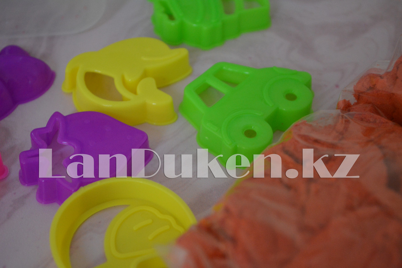 Набор кинетического песка для детей (2 кг песка, игрушки, надувная песочница) цвета и игрушки в ассортименте - фото 8 - id-p63180610
