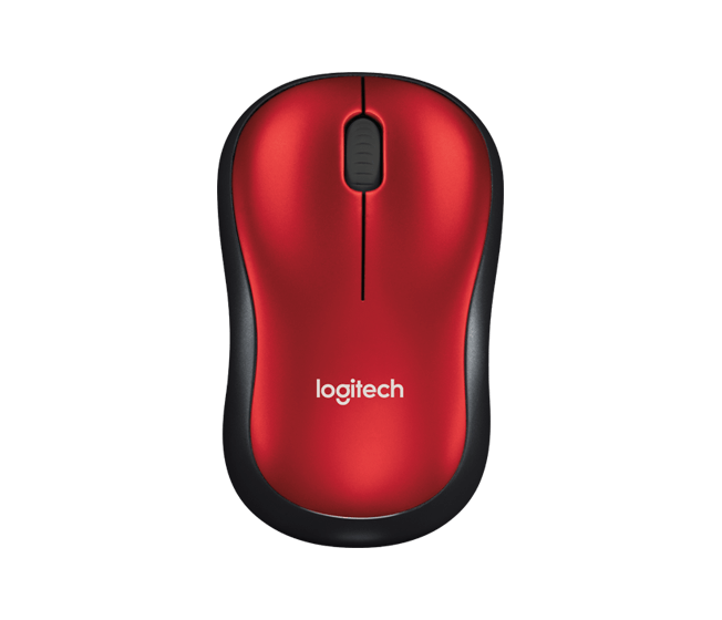 Logitech 910-002240 M185 мышь беспроводная Red