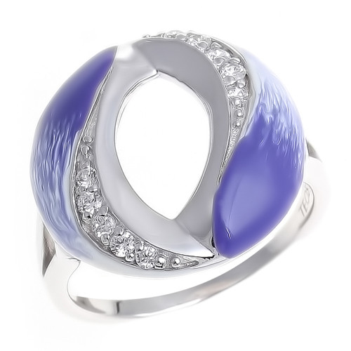 Серебряное кольцо с фианитом Teosa R1331-CZS-RR-VW