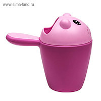 Ковш-игрушка «Котёнок», цвет розовый