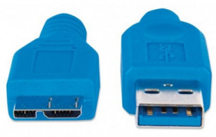 Кабель Manhattan USB 3.0 A(M)/micro B(M) 2 м синий 325424