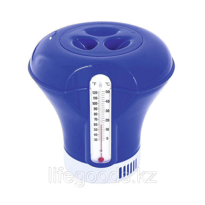 Поплавок-дозатор хлора для бассейна с термометром (синий), Bestway 58209 - фото 4 - id-p63188786