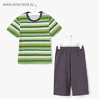 Пижама для мальчика "Серия", рост 104 см (54), цвет салатовый/зелёный/серый  УНЖ013804н