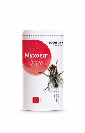 Мухоед Супер 80 гр. (для уничтожения от всех видов мух) Avgust - фото 1 - id-p63228114