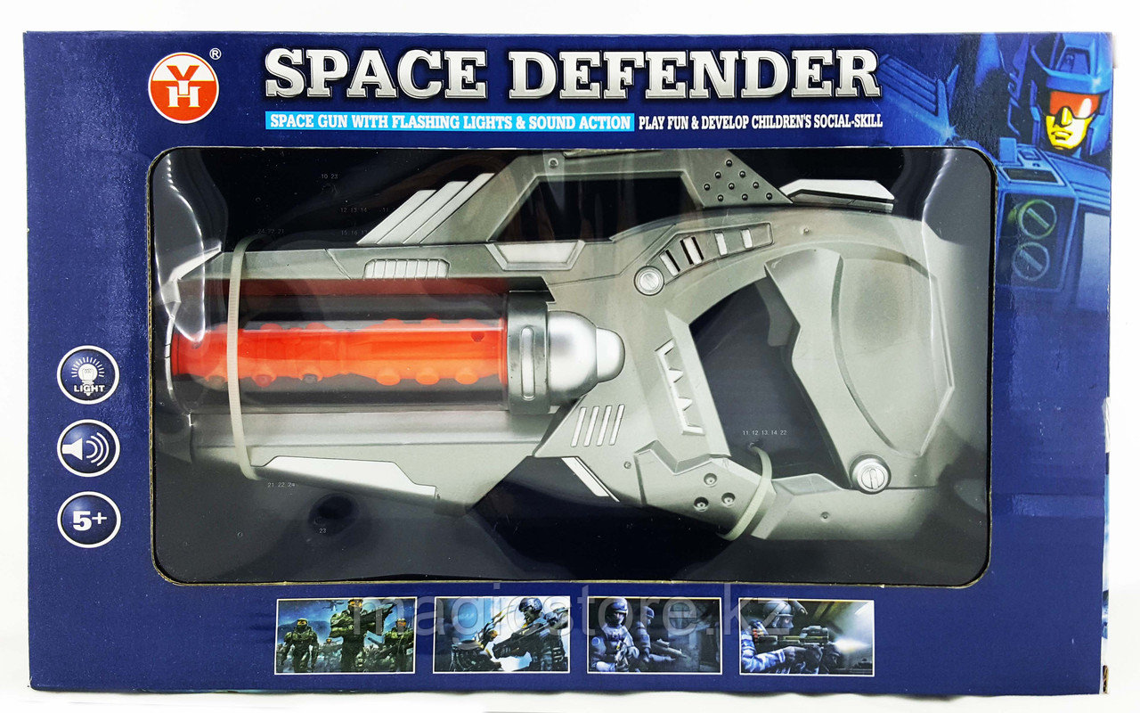 Space Defender Пистолет, Космическое оружие, Световые и звуковые эффекты YH3101-22 - фото 2 - id-p51628541