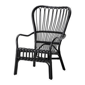 Кресло СТУРСЕЛЕ черный, ротанг ИКЕА, IKEA  , фото 2
