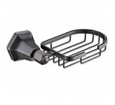 Мыльница метал. решетка OUTE TG2304 чёрная бронза  ***