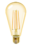 Лампа GLDEN-ST64S-8-230-E27-2700, золото, фото 2