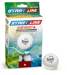 Шарики для настольного тенниса CLUB SELECT 1*, 6 мячей в упаковке, белые