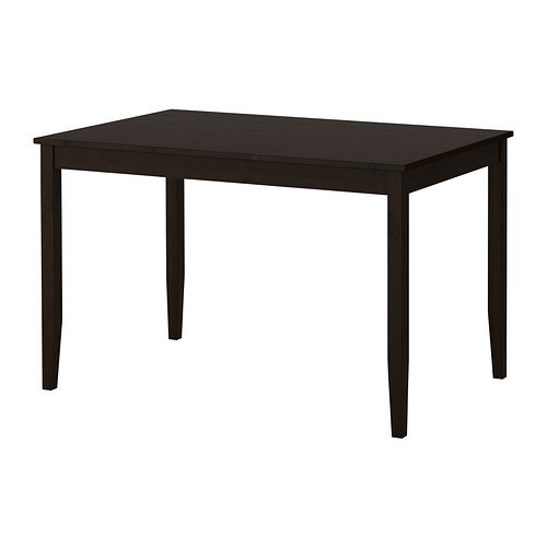 Стол ЛЕРХАМН 118x74 см черно-коричневый ИКЕА, IKEA - фото 1 - id-p4704284