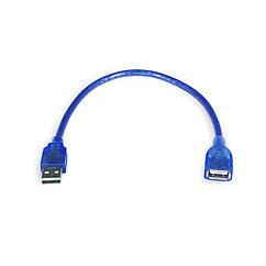 Переходник USB 2.0 (male) на USB 2.0 (female), с передачей данных, 30 см