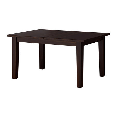 Стол раздвижной СТУРНЭС коричнево-чёрный 147/204x95 см ИКЕА, IKEA, фото 2