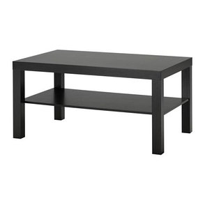 Журнальный стол ЛАКК черно-коричневый 90x55 см  ИКЕА, IKEA, фото 2
