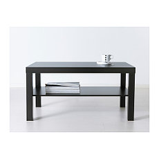 Журнальный стол ЛАКК черно-коричневый 90x55 см ИКЕА, IKEA, фото 2