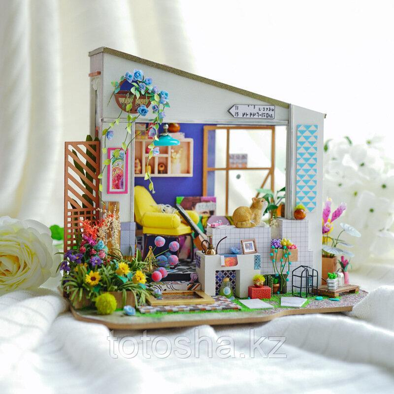Румбокс Крыльцо Лилии со светодиодной подсветкой DIY House Lily's Porch