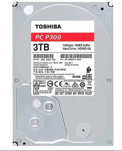 Жесткий диск HDD 3000 Gb Toshiba (HDWD130UZSVA), 3.5", 64Mb, SATA III