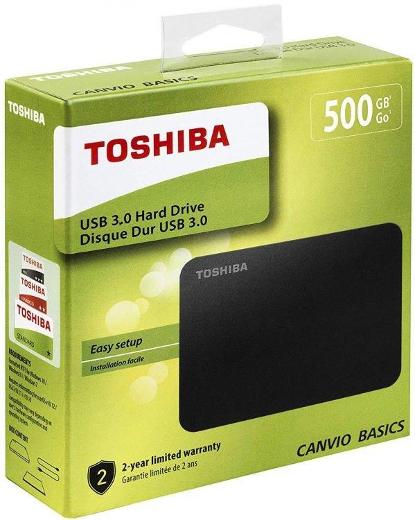 Внешний жесткий диск HDD Toshiba CANVIO BASICS 500GB USB 3.0 (HDTB405EK3AA) (2.5") - фото 5 - id-p63298833