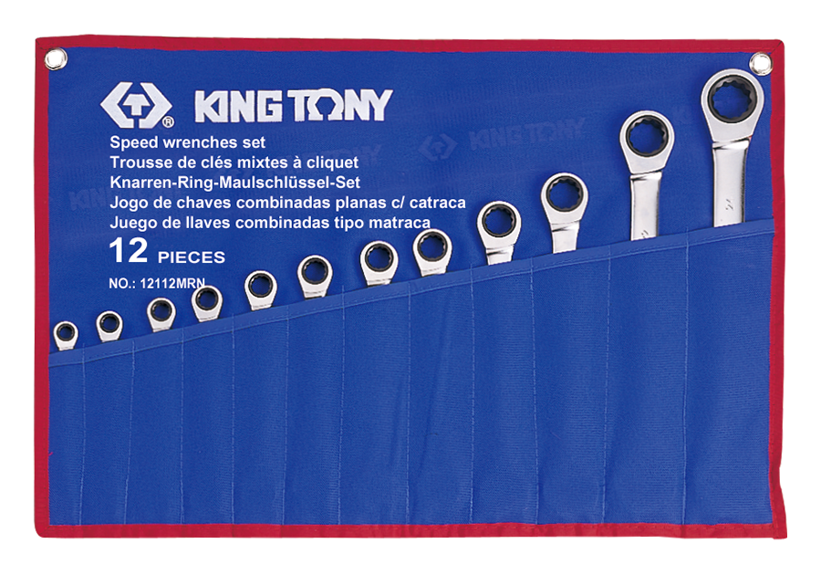 Набор трещоточных ключей KING TONY 12112MRN (12 предметов)