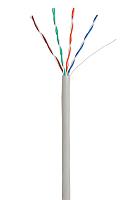 Кабель NETLAN U/UTP 4 пары, Кат.5e (Класс D), 100МГц, одножильный, BC (чистая медь), внутренний, PVC нг(B), се