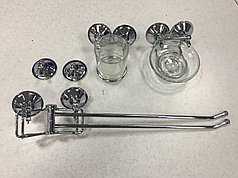 Набор в ванную комнату на присосках Artemo № 488 (Крючок,мыльница,стакан,вешалка)  ***