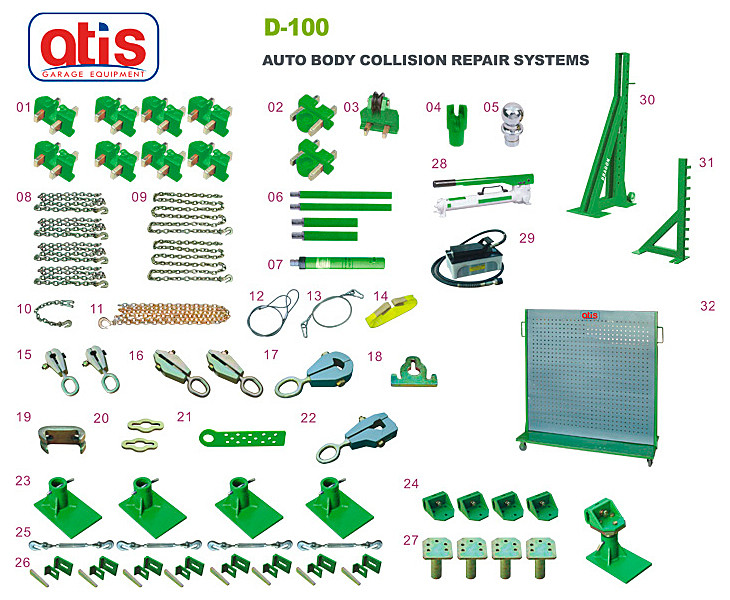 Стенд с силовыми башнями, гидравликой и аксессуарами ATIS D100