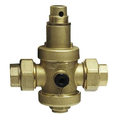 Регулятор давления EMMETI Eco+ - 1"1/2 (ВР/ВР, настройка 0,5-6 бар, Tmax 80°C, PN25, цвет латунный)